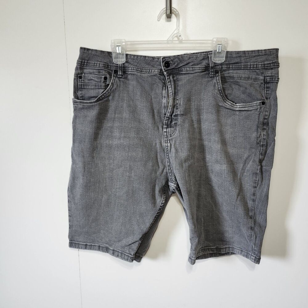 Kenneth Cole Grey Denim Shorts Mens Size 42 Stretch 5 Pocket Casual Summer